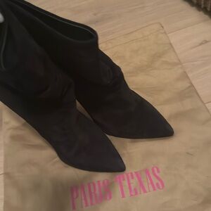 PARIS TEXAS Calf Suede Slouch Boots